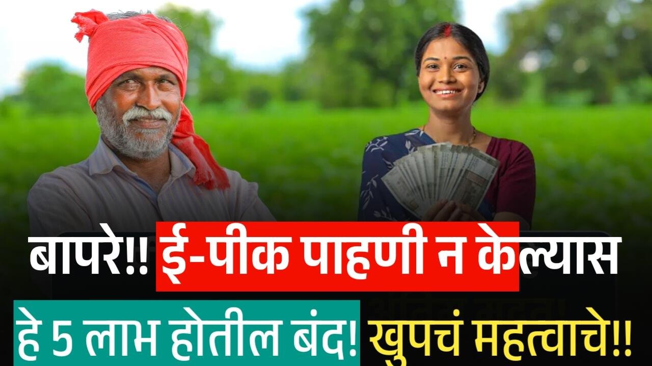बापरे!! ई-पीक पाहणी न केल्यास हे 5 लाभ होतील बंद! E Pik Pahani